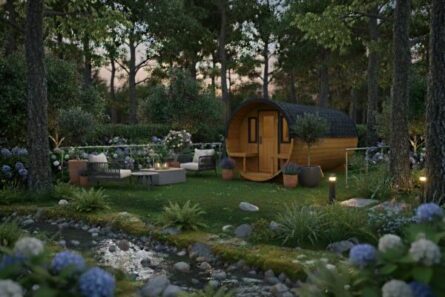 Gothenburg Wooden Barrel Sauna for 6 people – Image 3