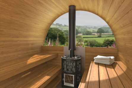Gothenburg Wooden Barrel Sauna for 6 people – Image 4